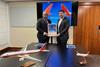Nelson Rodrigues de Oliveira, chief executive of TAAG (left) and Eduardo Arenas, transformation and alliances manager at Avianca Cargo.