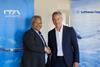 Ashwin Bhat CEO of Lufthansa Cargo (left) and Joerg Eberhart CEO ITA Airways