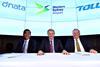 dnata's Terence Yong, WSA's Graham Millett and Toll's Noel Prosser