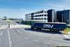 DSV lorry on the road, Krefeld facility