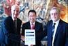 (L to R) Bob Rogers (Vice-President, ULD CARE), Wilson Kwong (Chief Executive, Hactl) and Urs Wiesendanger (President, ULD CARE) sign the Code of Conduct Agreement.