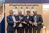 From left: Jérôme Petit, global air & ocean leader at CEVA Logistics; Ashwin Bhat, CEO at Lufthansa Cargo; Loïc Gay, global air & ocean products leader at CEVA Logistics; Anand Kulkarni, head of global markets at Lufthansa Cargo