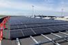 Solar panels on WFS facility at Copenhagen Airport Photo WFS