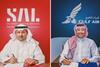 SAL’s CEO Hesham Alhussayen (L) and Gulf Air acting CEO Waleed AlAlawi