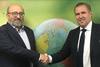 Nigel Davies (L) of Horizon and Allan Melgaard of SGL