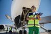 Young worker at airport