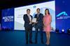 Cathay chief customer and commercial officer Lavinia Lau (right) and director cargo Tom Owen (left) receive the IATA Center of Excellence for Independent Validators Lithium Batteries (CEIV Li-batt) certification from ​ IATA regional vice president Xi...