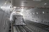 Cargo loaded onto a freighter aircraft