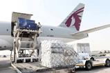 Qatar Cargo freighter being loaded