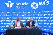 Loay Mashabi, CEO and MD, Saudia Cargo (left) and John Batten, chief executive, Gateway Services, EMEAA, WFS