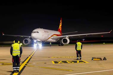 Hong Kong Air Cargo's first flight into EMA