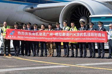China Southern Air Logistics flight at Prestwick