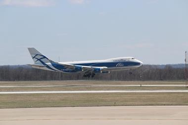 AirBridgeCargo Boeing 747-400F takes off from Rickenbacker International3