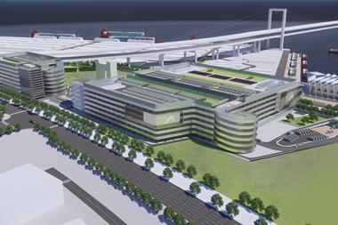 Artist's impression of the first phase of HKIA Dongguan Logistics Park