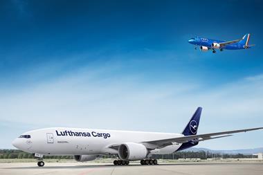 Lufthansa Cargo freighter and ITA Airways aircraft