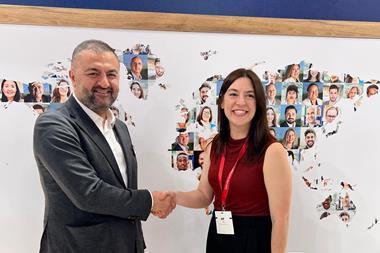 Global GSA Group's Aytekin Saray signed the GSA agreement with Qantas Freight's Mallory Logan