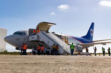 Uniworld flight at Punta Cana airport