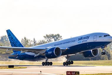 Image sent by pr firm Medienbüro am Reichstag on 11/12/2023. Requested us to use Silk Way West Airlines as source