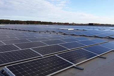 CEVA Logistics facility with solar panels