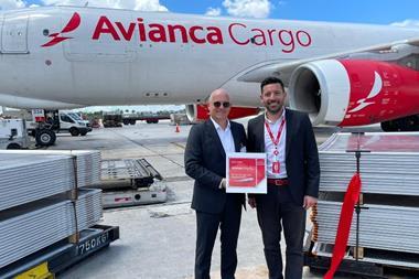 Thomas Sonntag, Jettainer, and Juan Cruz Correa, Avianca Cargo Source Jettainer