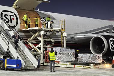 SF Airlines 767F at Oslo Airport