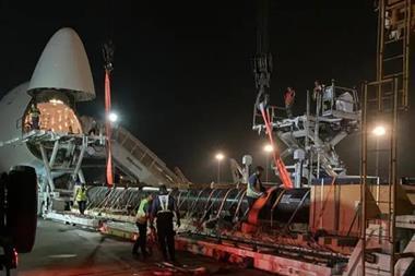 Record cargo shipment unloading at Glasgow Prestwick