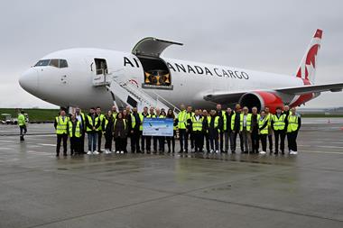 Air Canada Cargo's first freighter flight to Basel. Photo: Air Canada Cargo