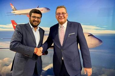 Guneet Mirchandani, executive chairman of Air One (left) and Ingo Zimmer, chief executive of ATC Aviation Services