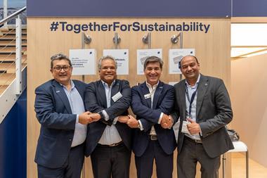 From left: Jérôme Petit, global air & ocean leader at CEVA Logistics; Ashwin Bhat, CEO at Lufthansa Cargo; Loïc Gay, global air & ocean products leader at CEVA Logistics; Anand Kulkarni, head of global markets at Lufthansa Cargo