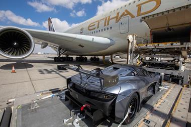 Source: Etihad Cargo sports car loading onto aircraft