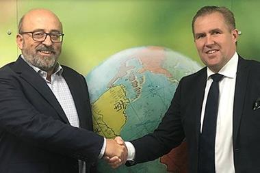 Nigel Davies (L) of Horizon and Allan Melgaard of SGL