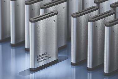 Lithium Ion battery stands out among others. 3D illustration.