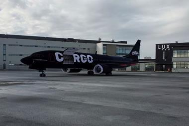 Chrono Aviation livery mockup on B737-800SF