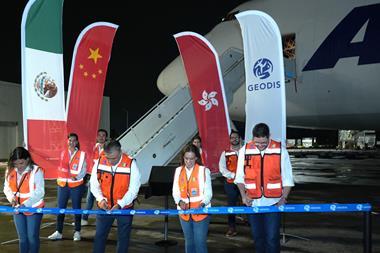 Ribbon cutting to mark 500th flight