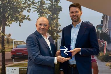 Stanislas Brun, chief cargo officer at Etihad Airways (left) and Jan Philipp Pöter, chief business officer at Teleport