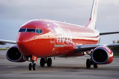 Supernova Airlines Boeing 737-800 at Liege Airport