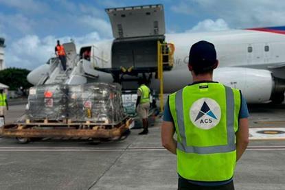 Loading relief goods in Antigua for Montego Bay post Hurricane Melissa