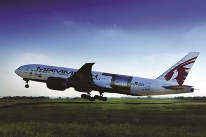 Qatar Cargo/Mammoth converted Boeing 777-200F test flight