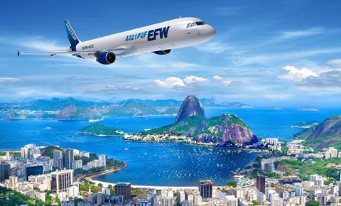 EFW freighter in South America Brazil first everA321P2F Azul cargo Photo EFW