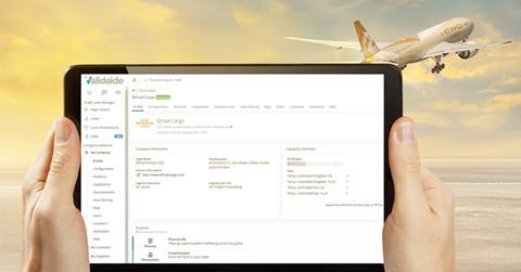 ETIHAD CARGO AGREES VALIDAIDE PARTNERSHIP
