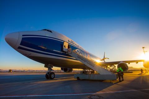 AirBridgeCargo B747-8 freighter at Moscow Sheremetyevo Airport