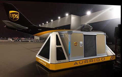 Artistic rendering of the autonomous electric cargo vehicle. Source: UPS/ Aurrigo