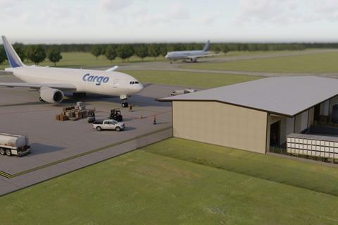 Chennault International Airport cargo facility rendering