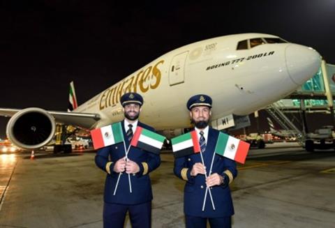 Emirates B777 new Mexico City service December 2019