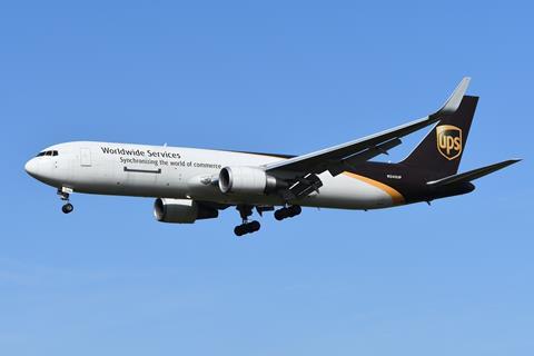 UPS 767 300F freighter shutterstock 1403701820