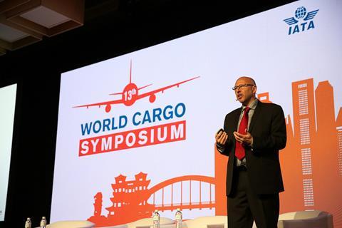 IATA head of cargo Glyn Hughes at the IATA World Cargo Symposium 2019 in Singapore