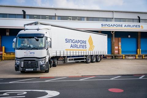 WFS trucking service for Singapore Airlines