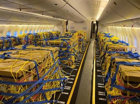 SIA cargo in cabin 1