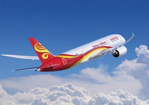 Hainan Airlines B787-9 Dreamliner Source WFS