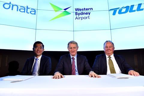 dnata's Terence Yong, WSA's Graham Millett and Toll's Noel Prosser
